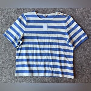 Blue and White Striped J. Crew Women’s Top
